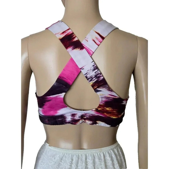 Lululemon Energy Bra Exhale Pigment Wind Berry Rumble Crossback Size 10 - Picture 3 of 6